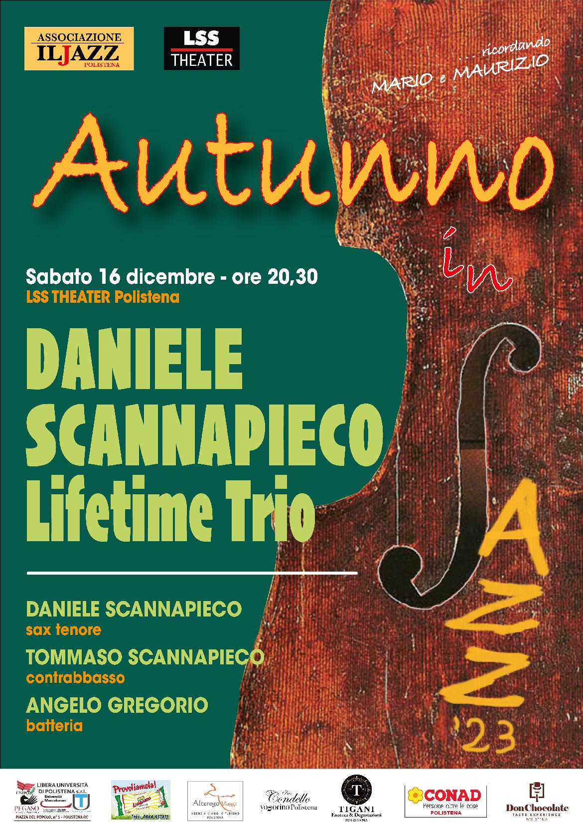 DANIELE SCANNAPIECO Lifetime Trio – 16 DIC 2023